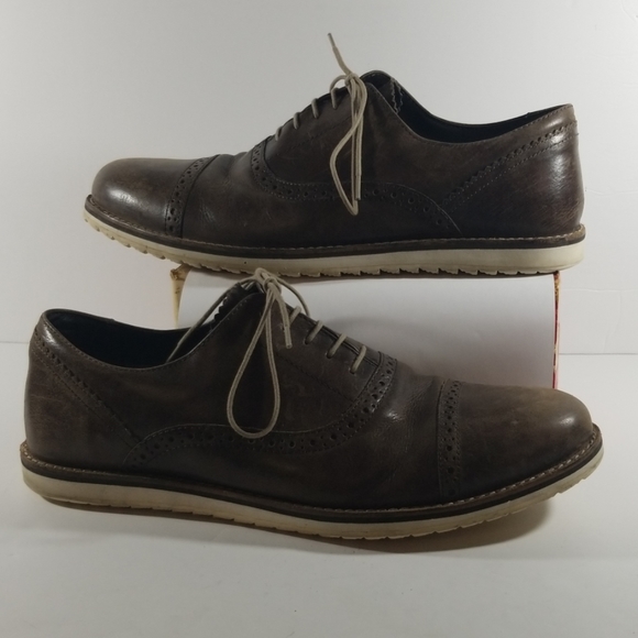 Crevo size 12 men's shoes brown heathcliff wingtip leather - Picture 3 of 8